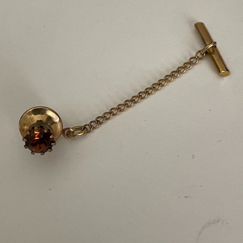 Tie Tack with Red Jewel Stone